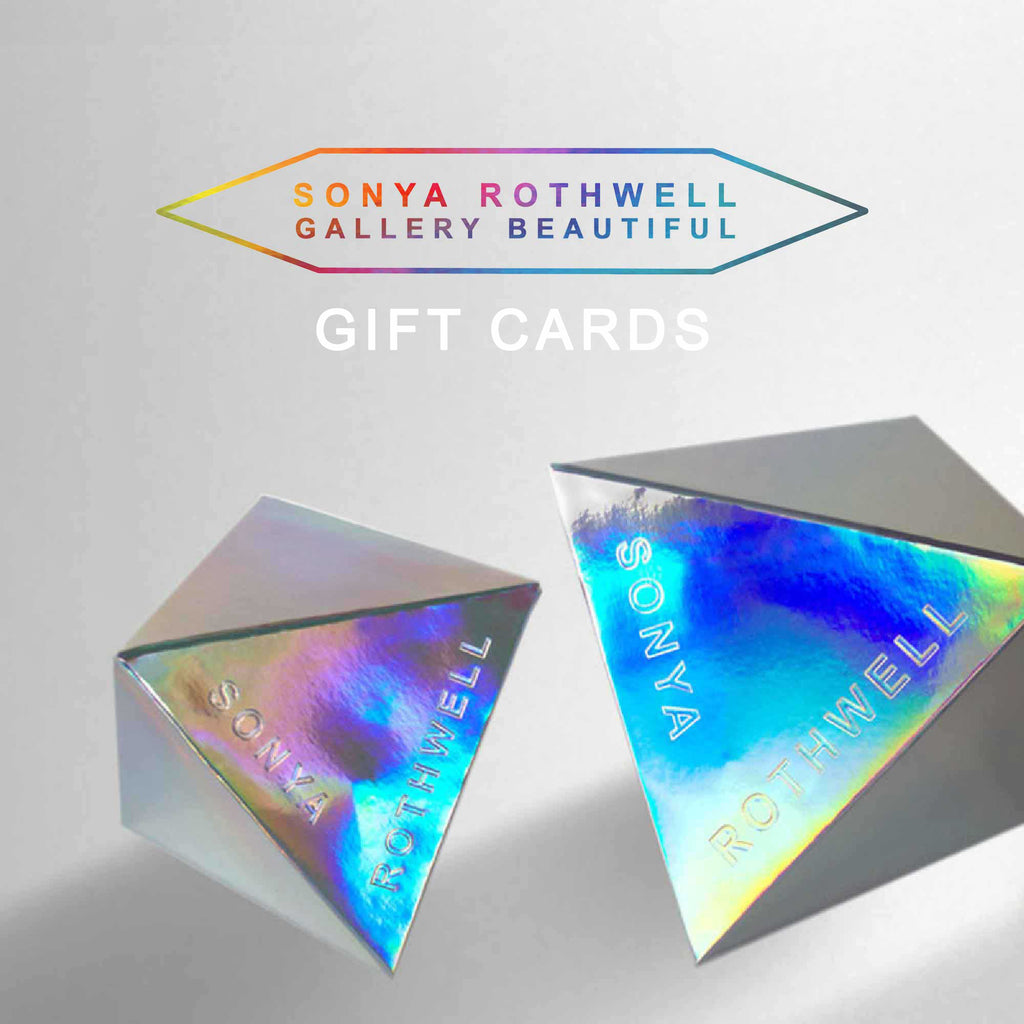 Gallery Beautiful Gift Cards. Let them choose their own exquisite Sonya Rothwell Art + Décor gift ♡ If you looking for special festive gifts, but can't decide. Let your loved one choose their own fine art print, velvet cushion, cashmere scarf, silk tie or pocket square. For specific gift denomination amounts contact the gallery