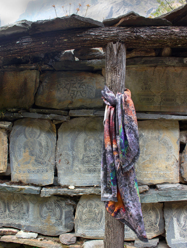 Cashmere Scarf - SONYA ROTHWELL GANESH MODAL CASHMERE SCARF : SAFFRON