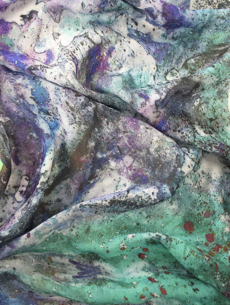 Cashmere Scarf - SONYA ROTHWELL MANASLU MODAL CASHMERE SCARF : INDIGO