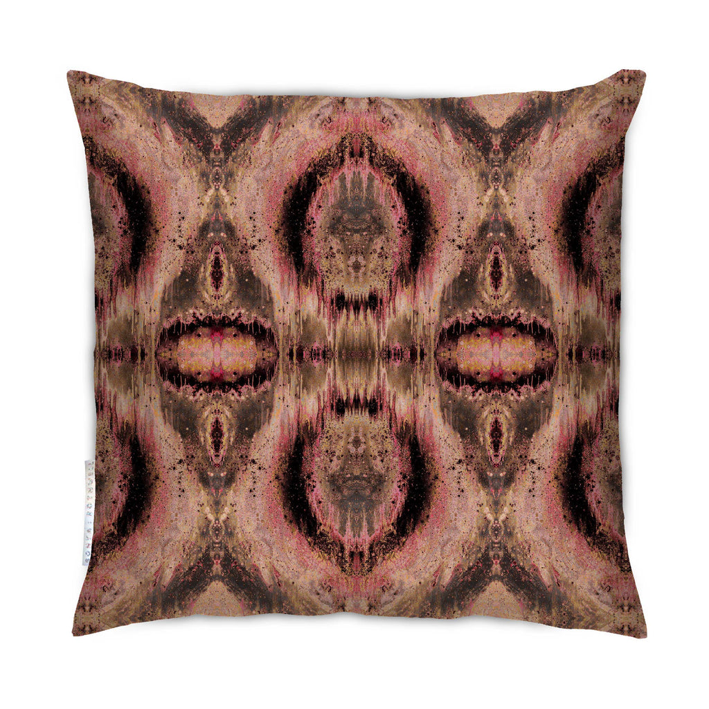 OCTAHEDRON CUSHION : SCARLET NOIR