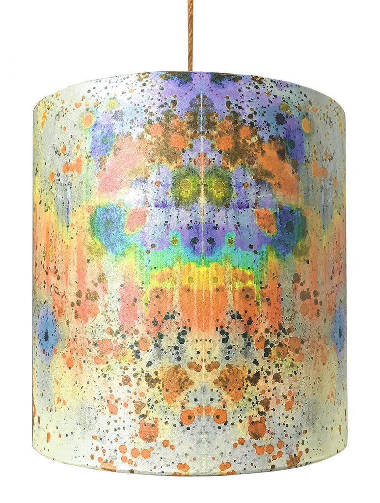 Lampshade - SONYA ROTHWELL RAINBOW NAGA DRUM SHADE : BRIGHT ORANGE