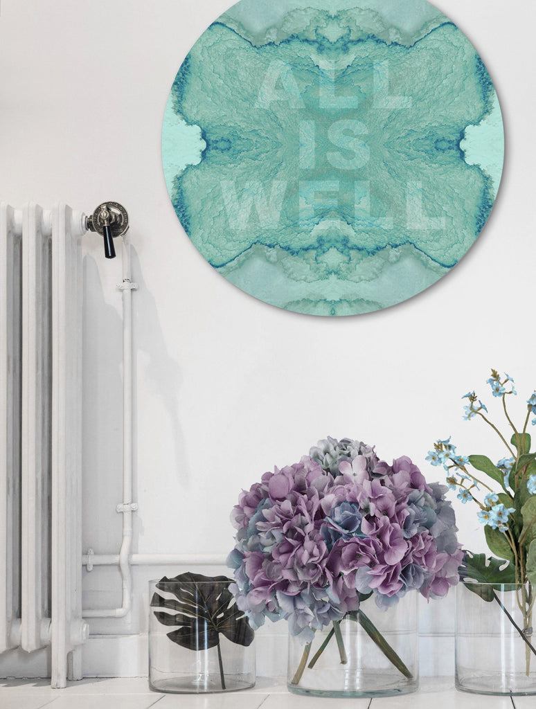 Print - ALL IS WELL : ROUND WALL ART