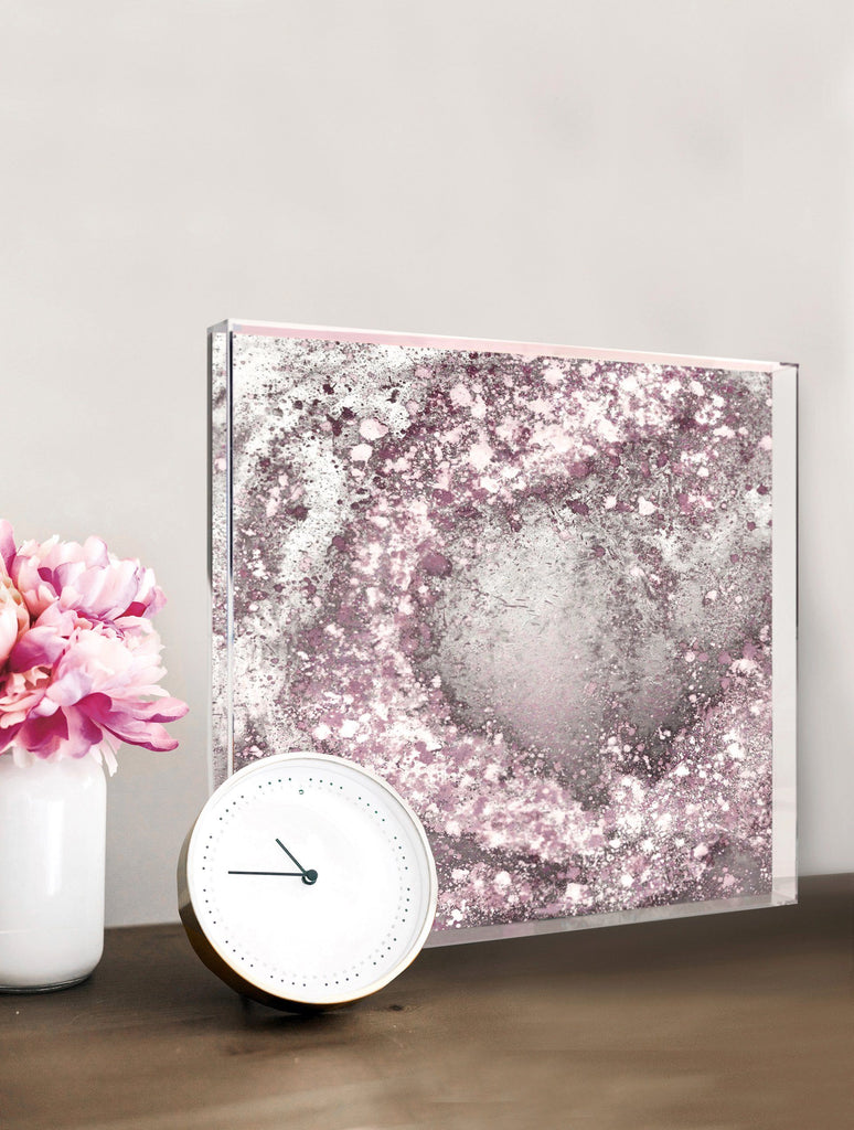 Print - SONYA ROTHWELL ACRYLIC BOX FRAMED PRINT : RESONANCE PINK