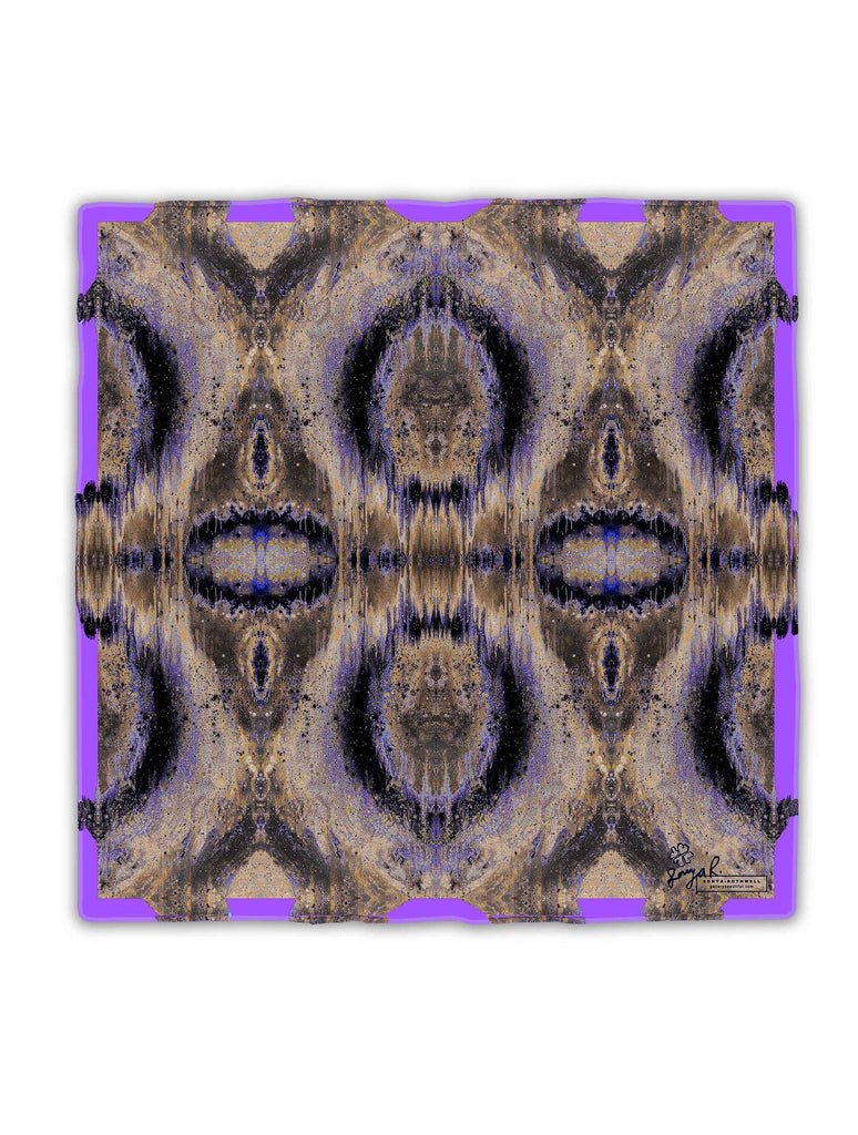 OCTAHEDRON SILK SCARF : PURPLE