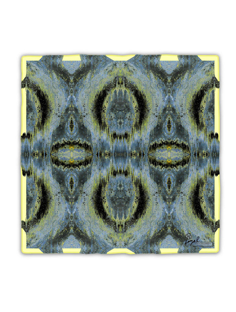 OCTAHEDRON SILK SCARF : YELLOW