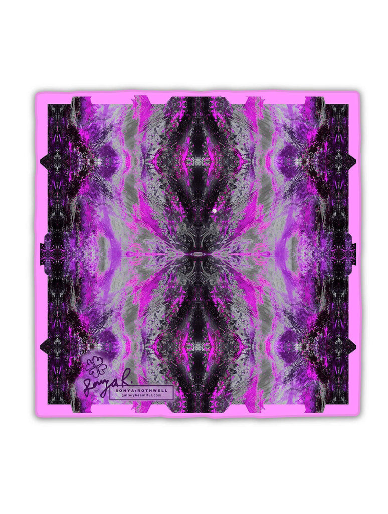 TETRAHEDRON SILK SCARF : PINK