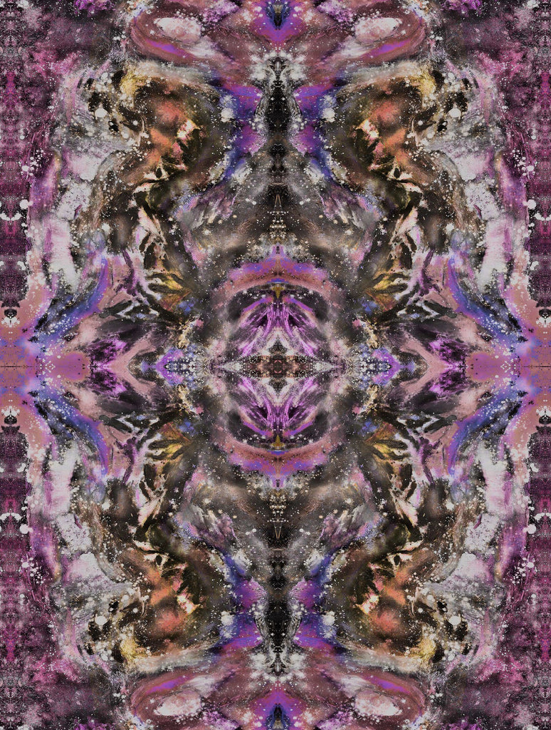 Throw - SONYA ROTHWELL ZERO POINT VELVET THROW : TIGER NOIR PINK