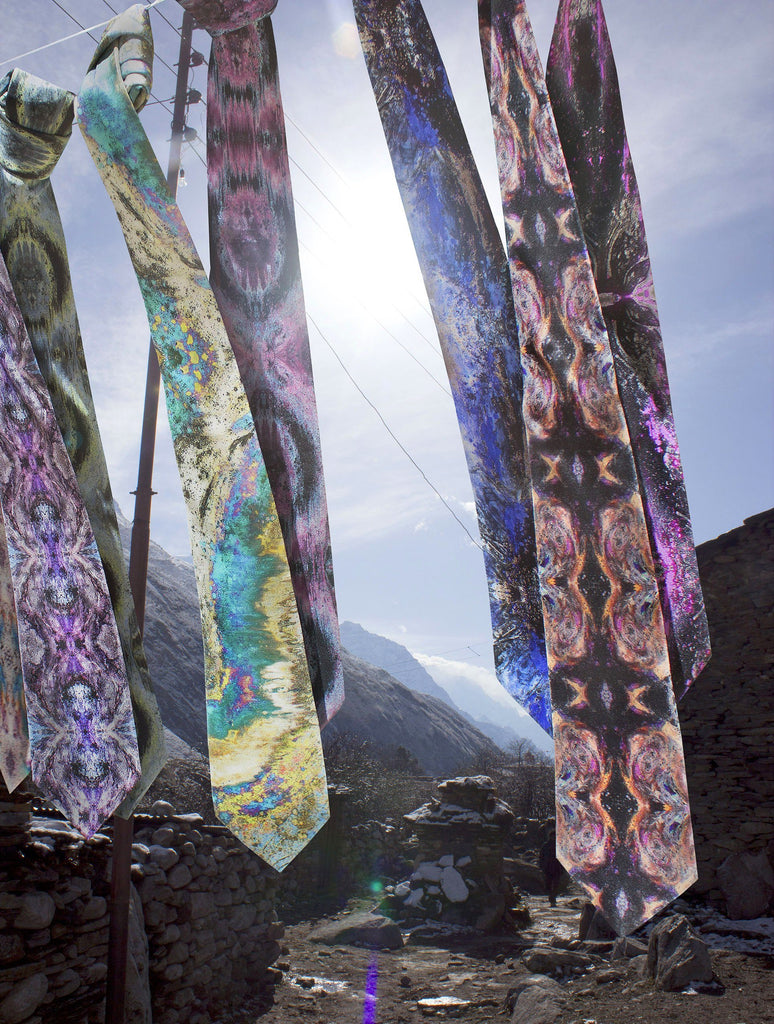 Tie - SONYA ROTHWELL PRĀNA SILK TIE : PINK