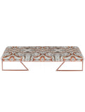 Bench - IRIDESCENT LIGHTENING BENCH : SACRED GEOMETRY ROSE GOLD VELVET