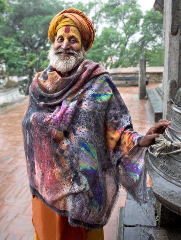 GANESH MODAL CASHMERE SCARF : SAFFRON