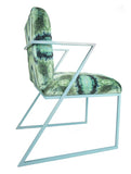 Chair - IRIDESCENT LIGHTENING DINING CHAIR : INFIINIITY BLUE SAGE VELVET