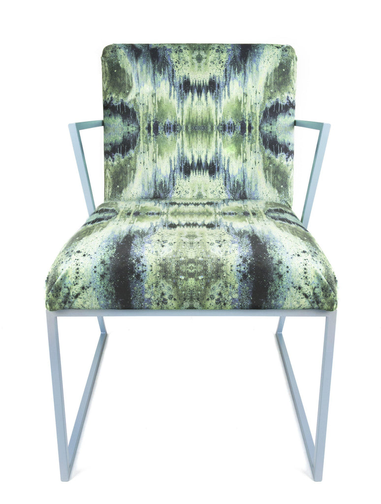 Chair - IRIDESCENT LIGHTENING DINING CHAIR : INFIINIITY BLUE SAGE VELVET