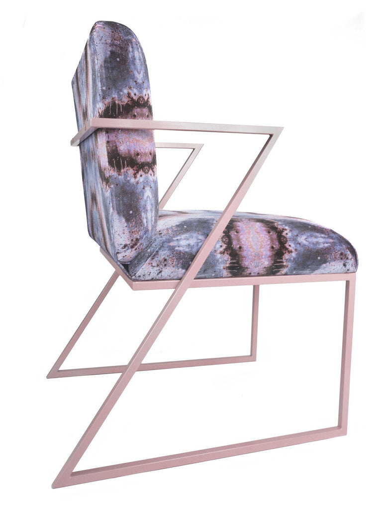 Chair - IRIDESCENT LIGHTENING DINING CHAIR : INFIINIITY DARK OPAL VELVET