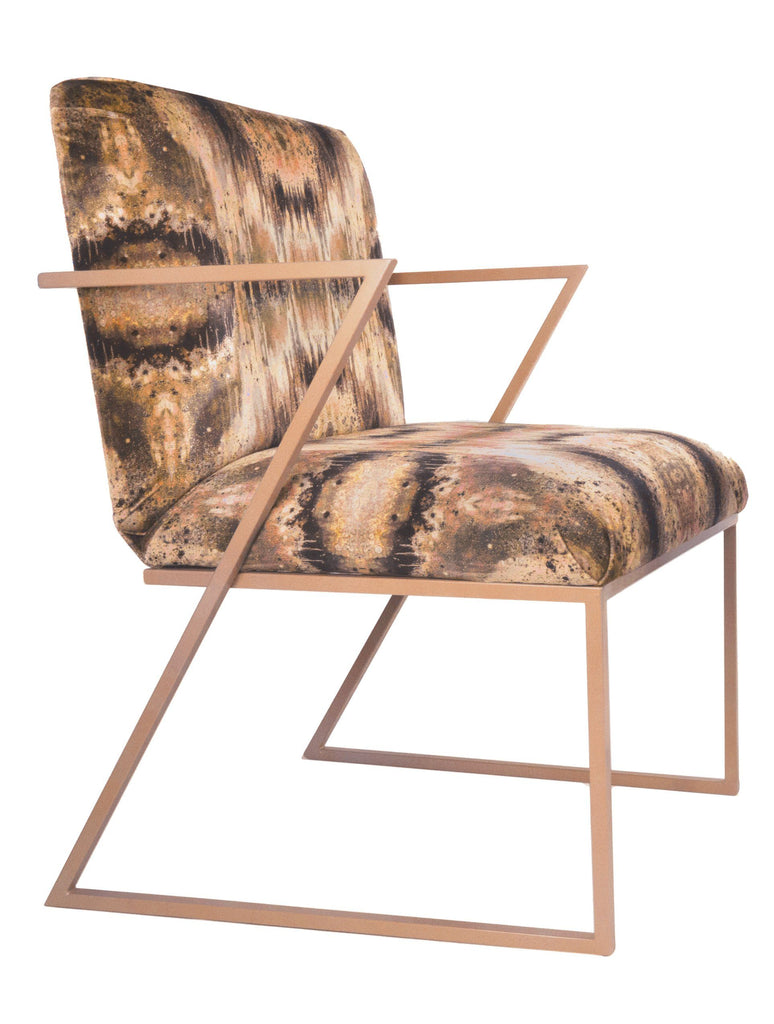 Chair - IRIDESCENT LIGHTENING DINING CHAIR : INFIINIITY TUMERIC VELVET