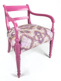 Chair - ONE-OFF HAND-PAINTED ANTIQUE CHAIR : SEKHMET SKY FABRIC