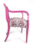 Chair - ONE-OFF HAND-PAINTED ANTIQUE CHAIR : SEKHMET SKY FABRIC