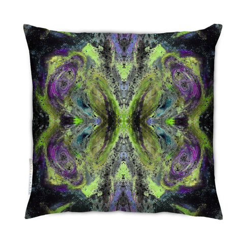 BUTTERFLY EFFECT CUSHION : LIME NOIR