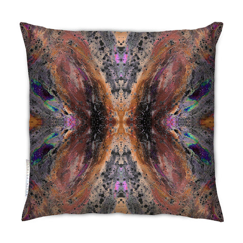 FLUTTER EFFECT CUSHION : RUST NOIR