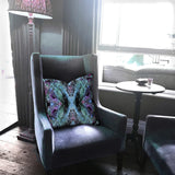 Cushion - SONYA ROTHEWELL FLUTTER EFFECT CUSHION : VIOLET NOIR