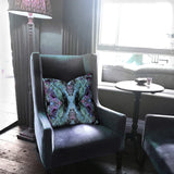 Cushion - SONYA ROTHWELL FLUTTER EFFECT CUSHION : VIOLET NOIR