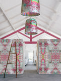 Lampshade - SONYA ROTHWELL RAINBOW NAGA DRUM SHADE : HOT PINK