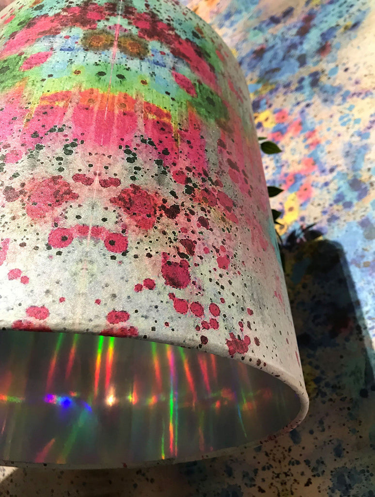 Lampshade - SONYA ROTHWELL RAINBOW NAGA DRUM SHADE : HOT PINK