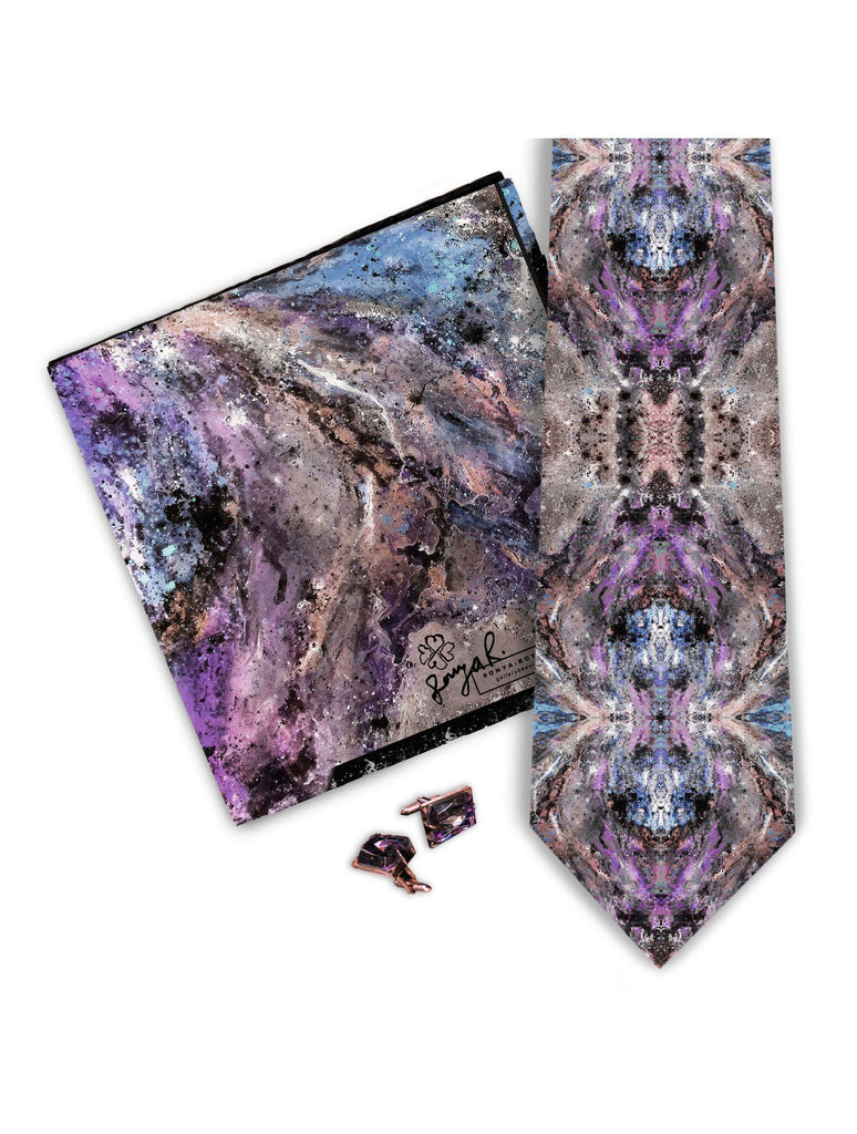 Pocket Square - SONYA ROTHWELL MANASLU TWILIGHT PINK POCKET SQUARE