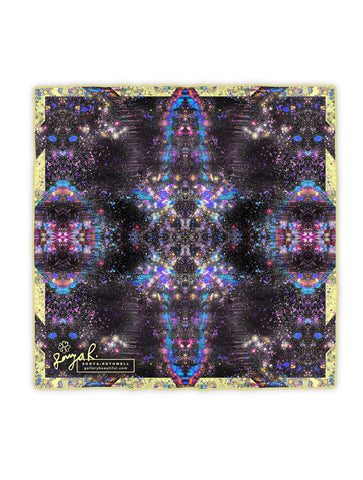 NAGA RAINBOW NOIR SILK POCKET SQUARE