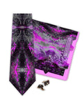 Pocket Square - SONYA ROTHWELL TETRAHEDRON PINK SILK POCKET SQUARE