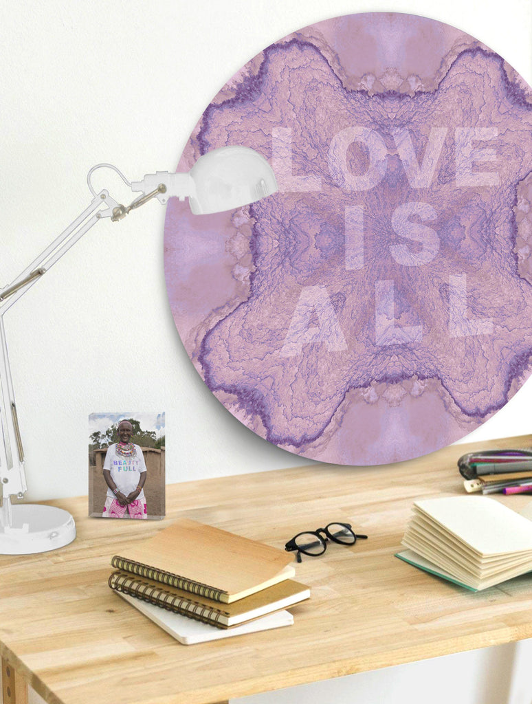 Print - LOVE IS ALL : ROUND WALL ART