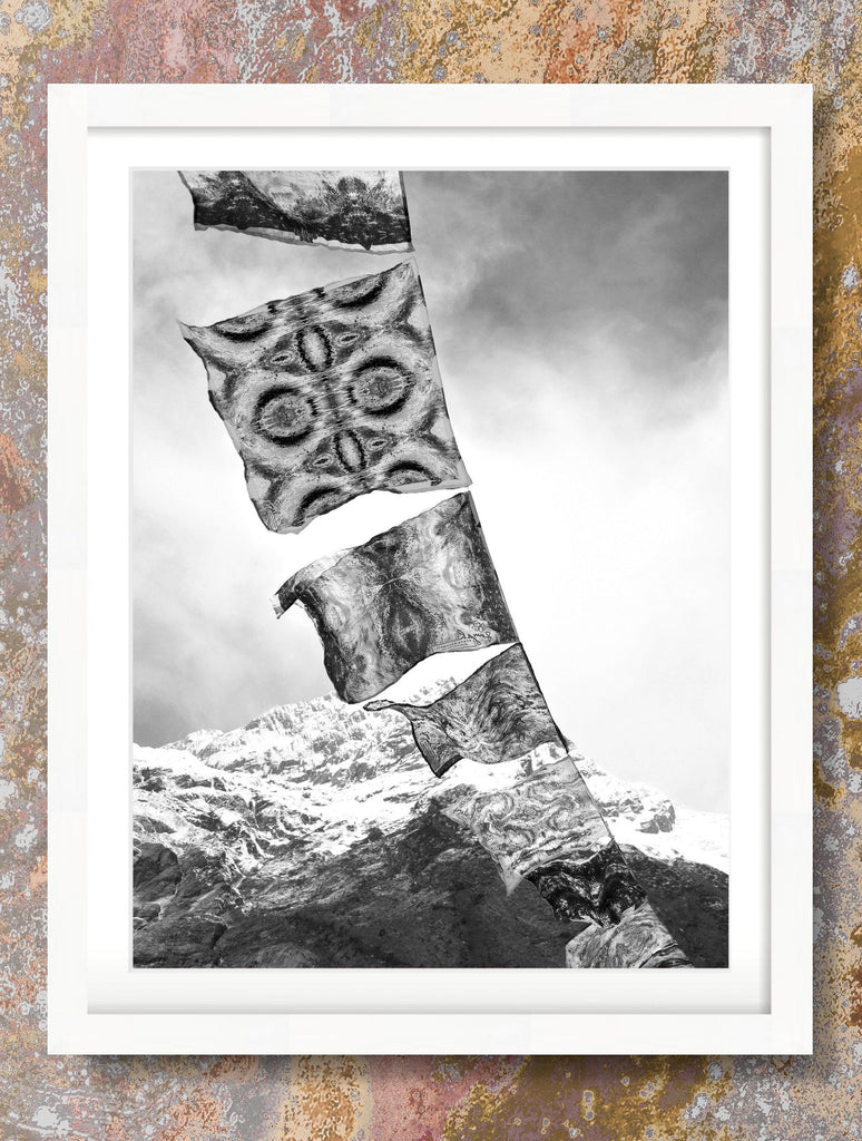 Print - PRAYER FLAGS III : WALL ART