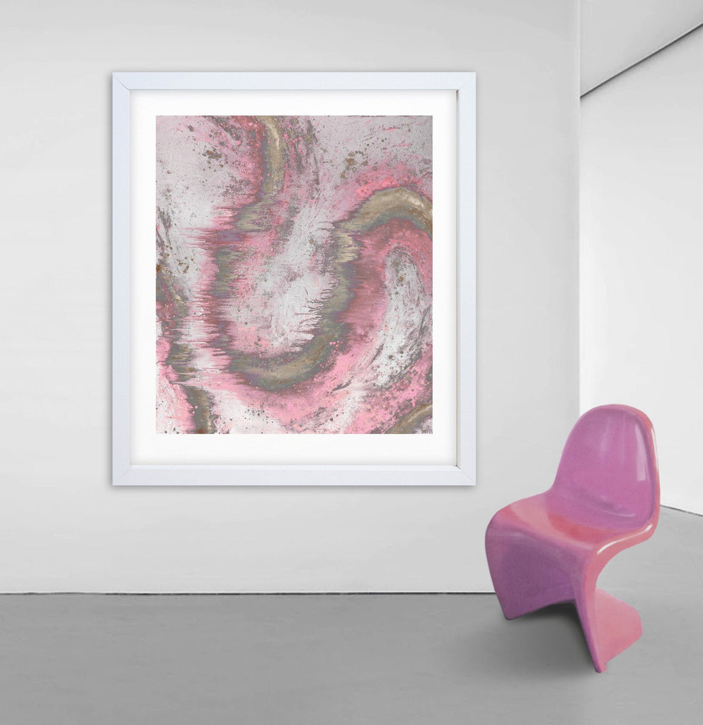 Print - SONYA ROTHWELL : FINE ART HAND-PAINTED SILK SCREEN PRINT : UNION : PINK