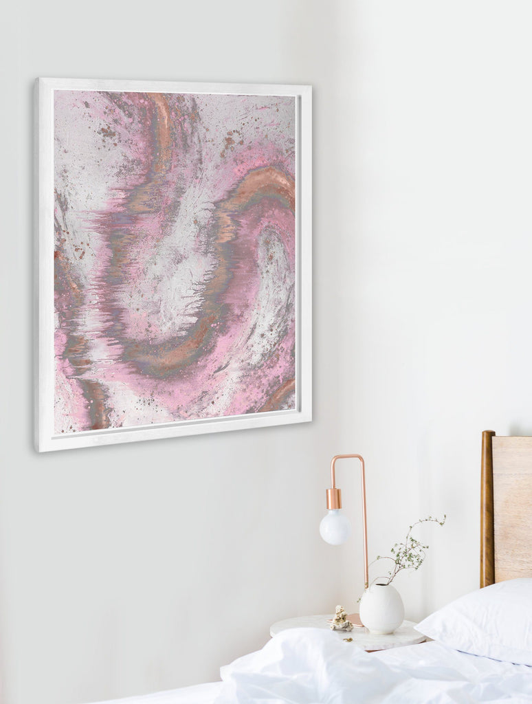 Print - SONYA ROTHWELL HAND-PAINTED SILK SCREEN PRINT : RESONANT ENERGY : PINK