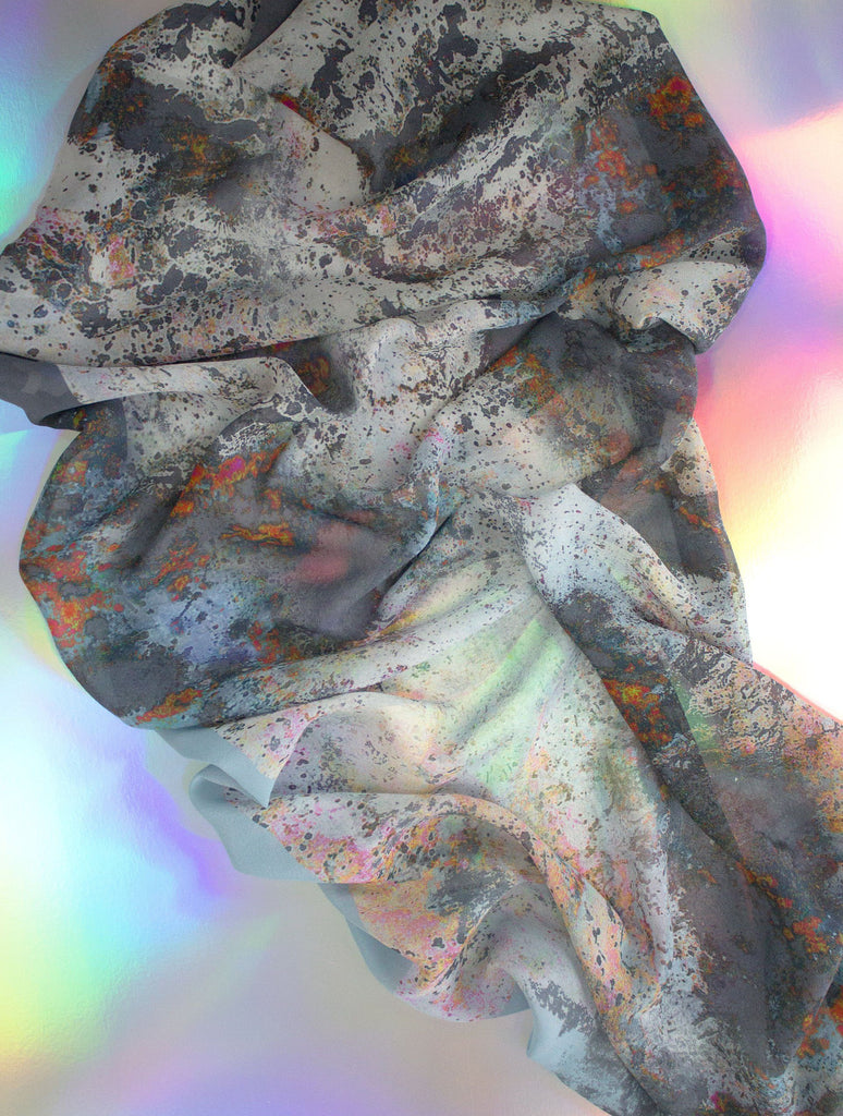 Scarf - SONYA ROTHWELL AROHINI GEORGETTE SILK SCARF : CLOUD