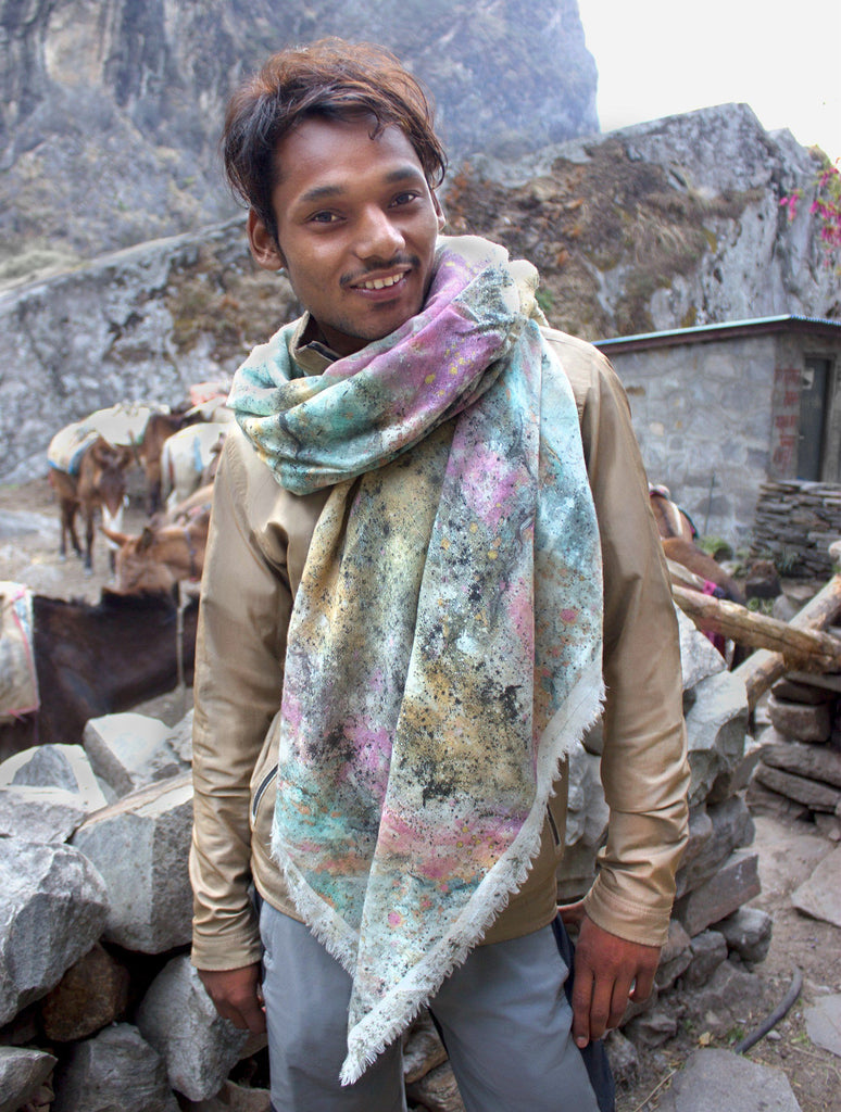 Scarf - SONYA ROTHWELL MANASLU MODAL CASHMERE SCARF : PASTEL