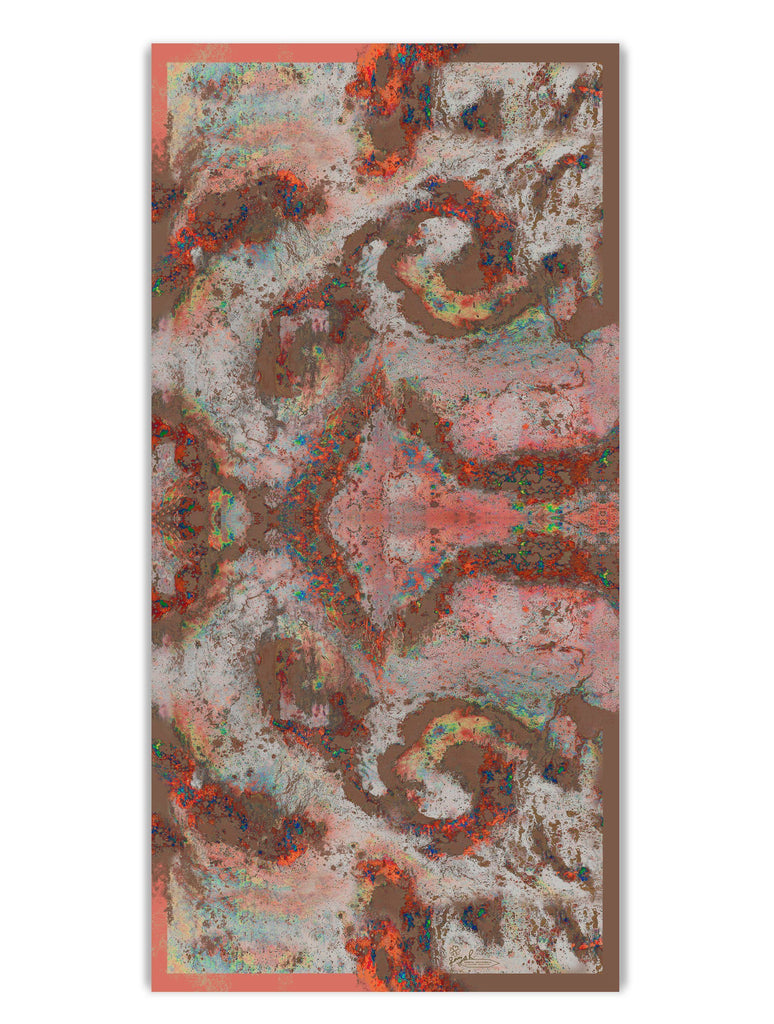 Silk Scarf - SONYA ROTHWELL AROHINI GEORGETTE SILK SCARF : FIRE