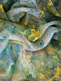 Silk Scarf - SONYA ROTHWELL AROHINI GEORGETTE SILK SCARF : WATER