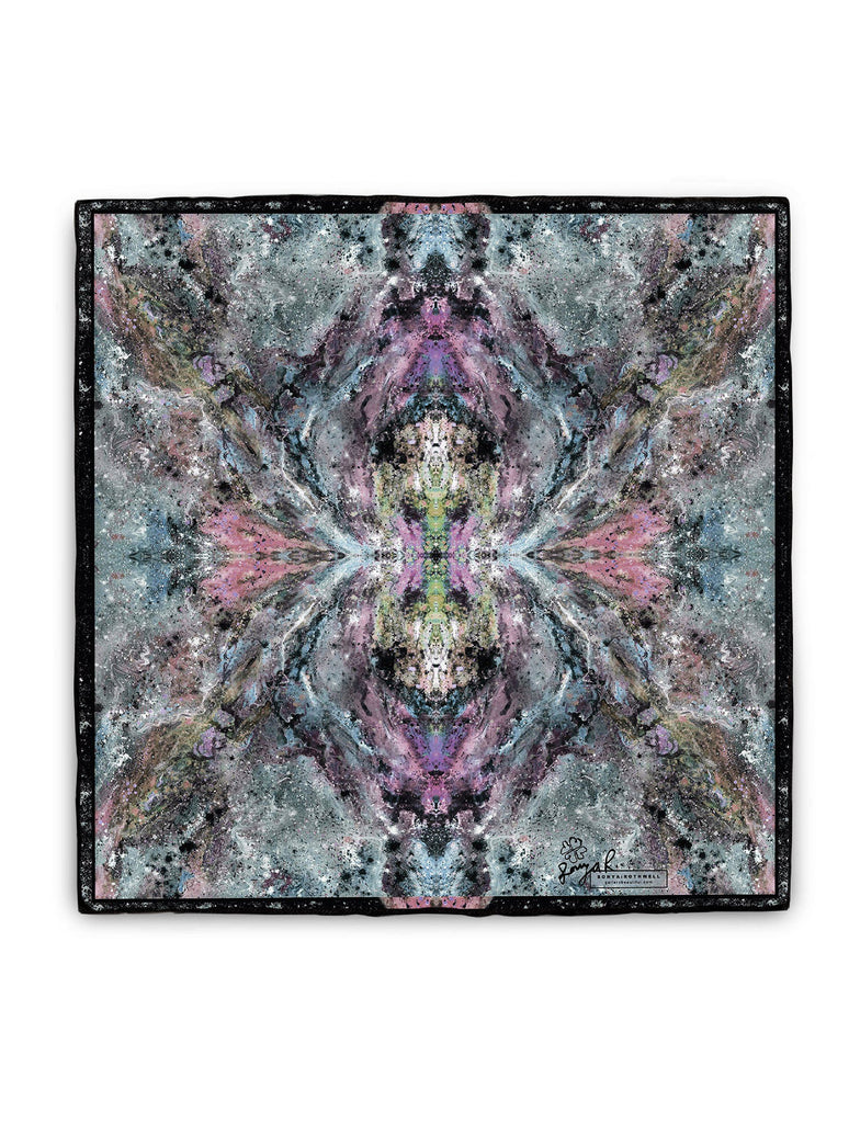 Silk Scarf - SONYA ROTHWELL MANASLU SILK SCARF : TWILIGHT BLU