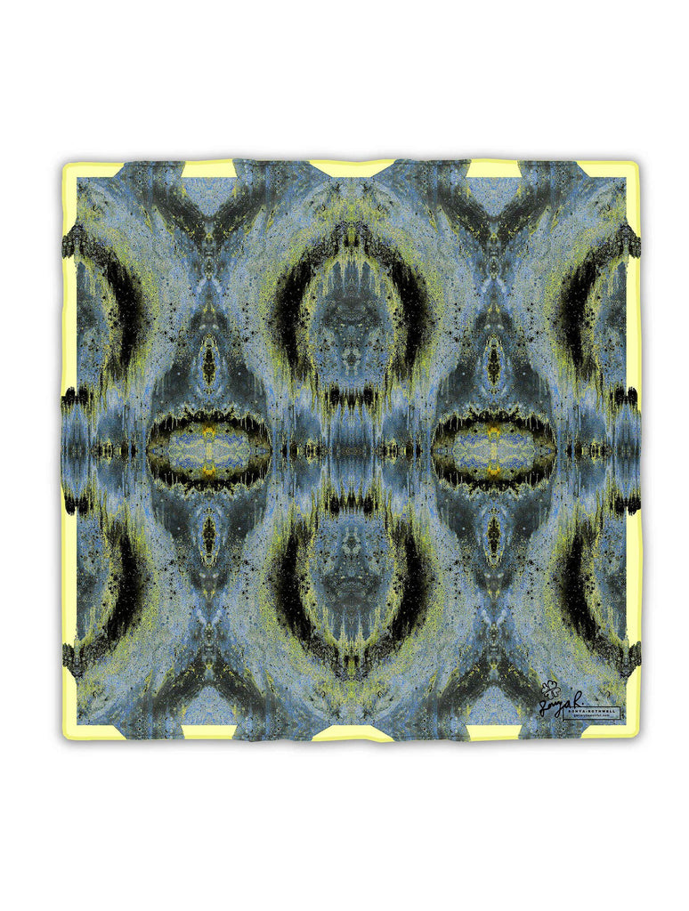 Silk Scarf - SONYA ROTHWELL OCTAHEDRON SILK SCARF : YELLOW