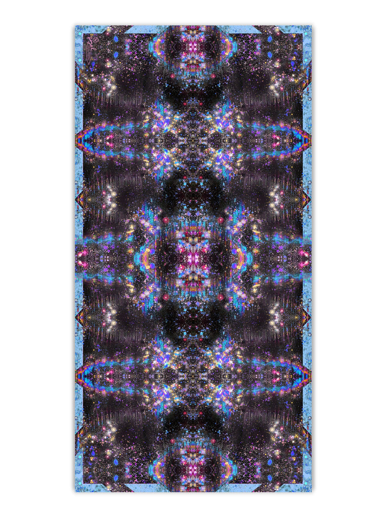 Silk Scarf - SONYA ROTHWELL RAINBOW NAGA GEORGETTE SILK SCARF : NOIR BLUE