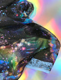 Silk Scarf - SONYA ROTHWELL RAINBOW NAGA GEORGETTE SILK SCARF : NOIR BLUE