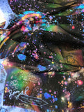 Silk Scarf - SONYA ROTHWELL RAINBOW NAGA GEORGETTE SILK SCARF : NOIR BLUE