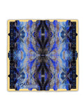 Silk Scarf - SONYA ROTHWELL TETRAHEDRON SILK SCARF : PEACOCK BLUE