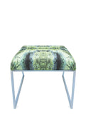 Stool - IRIDESCENT LIGHTENING STOOL : INFIINIITY BLUE SAGE VELVET