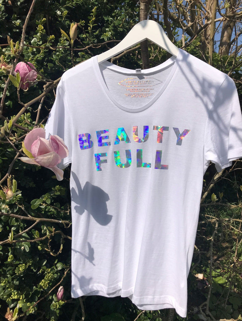 T-shirt - NON PROFIT HOLOGRAPHIC 'BEAUTY FULL' T-SHIRT