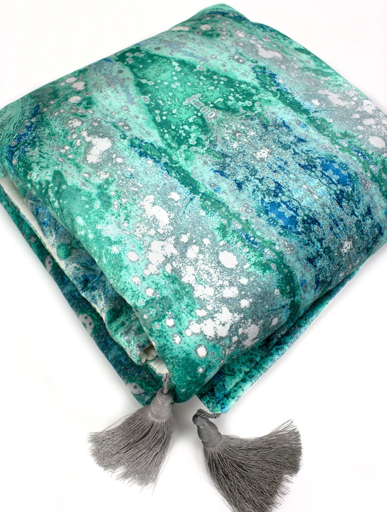 Throw - SONYA ROTHWELL NIRVANA VELVET THROW : AQUA