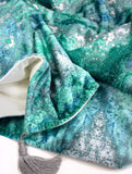 Throw - SONYA ROTHWELL NIRVANA VELVET THROW : AQUA