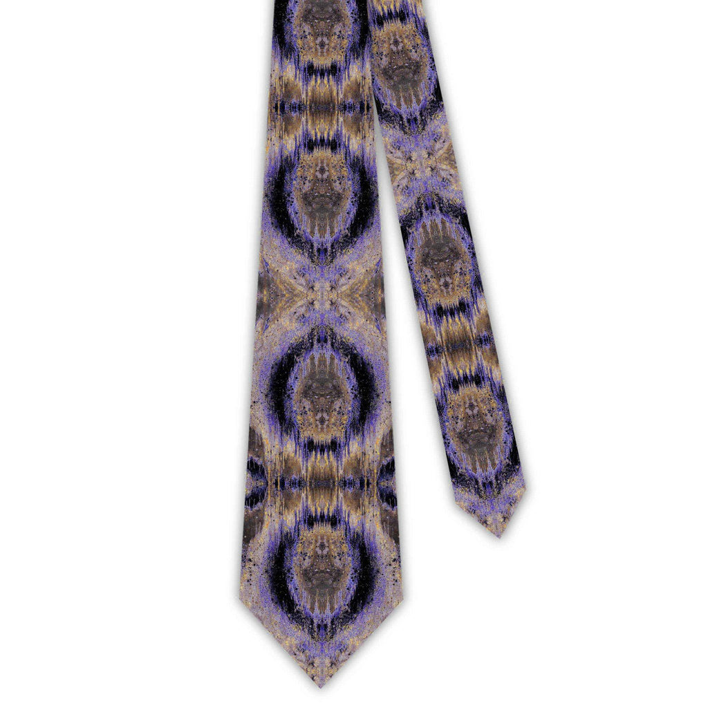 Tie - SONYA ROTHWELL OCTAHEDRON SILK TIE : PURPLE