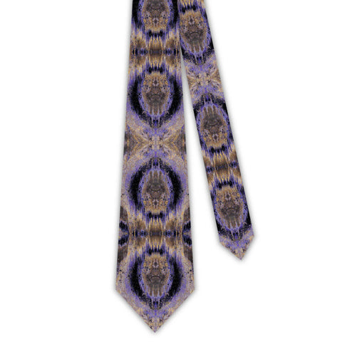 OCTAHEDRON SILK TIE : PURPLE