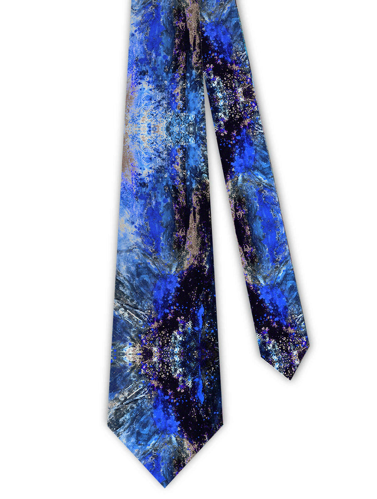 Tie - SONYA ROTHWELL PRĀNA SILK TIE : PEACOCK BLUE